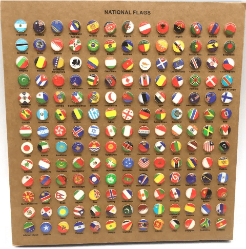 291 Punaises Drapeaux – Marquez Chaque Pays sur Votre Carte - Wood Work
