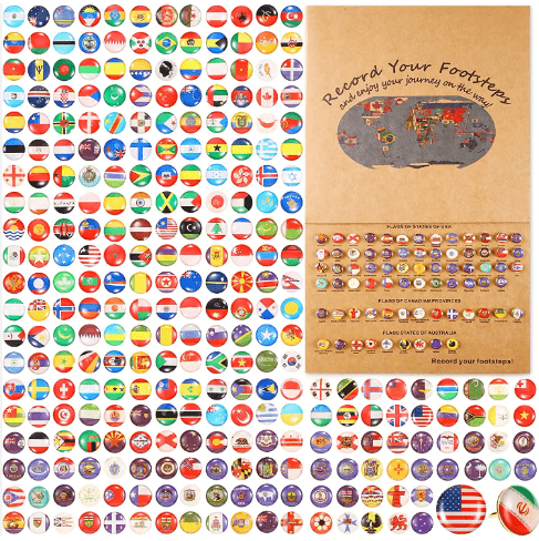 291 Punaises Drapeaux – Marquez Chaque Pays sur Votre Carte - Wood Work