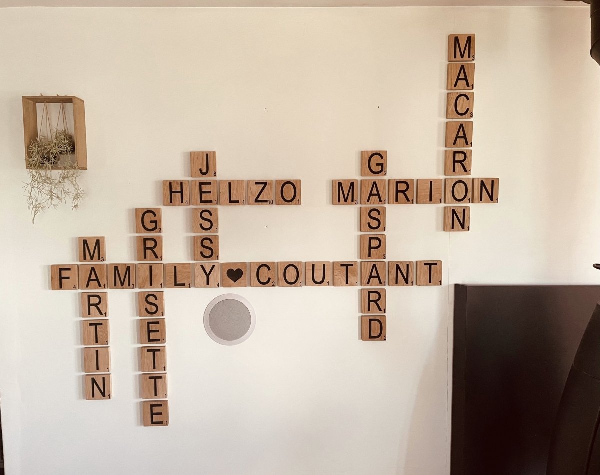 Lettres Scrabble en Chêne Massif - Wood Work
