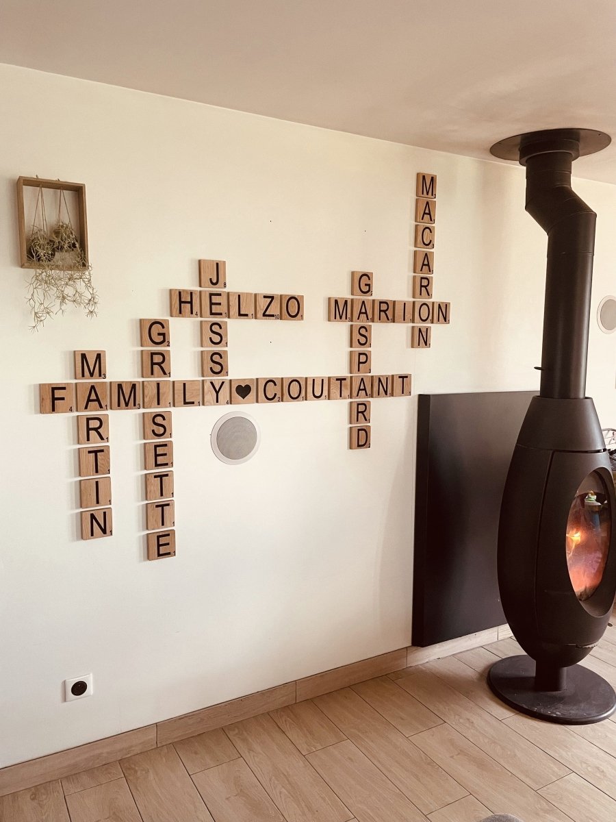 Lettres Scrabble en Chêne Massif - Wood Work