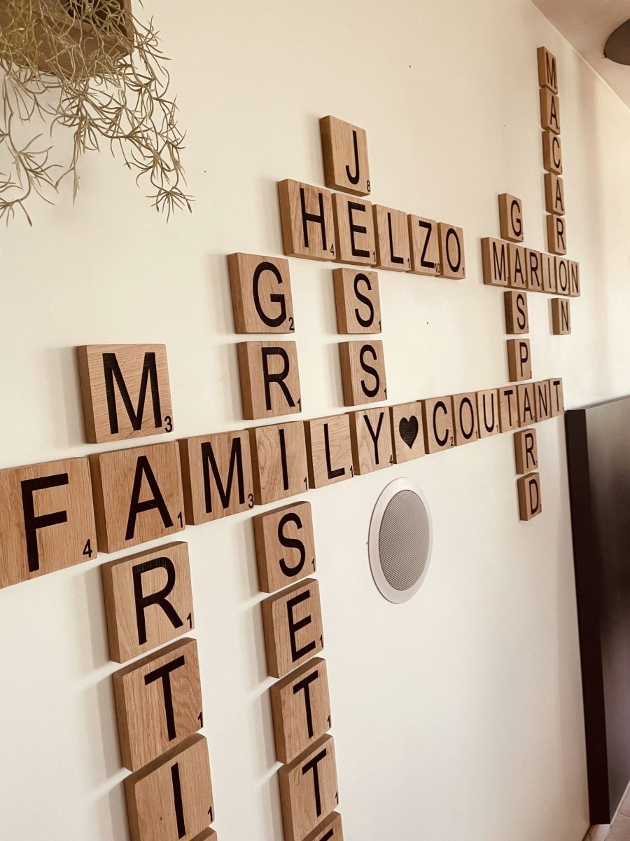 Lettres Scrabble en Chêne Massif - Wood Work