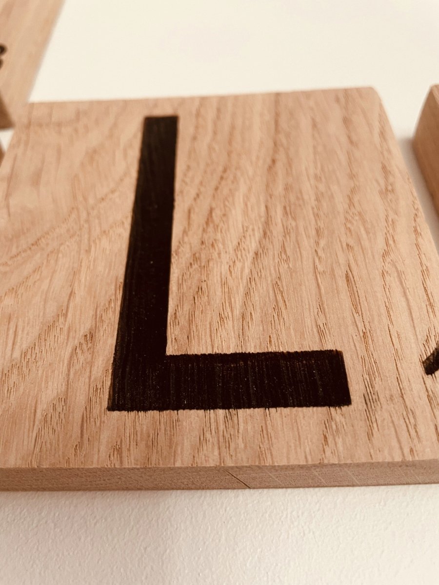 Lettres Scrabble en Chêne Massif - Wood Work