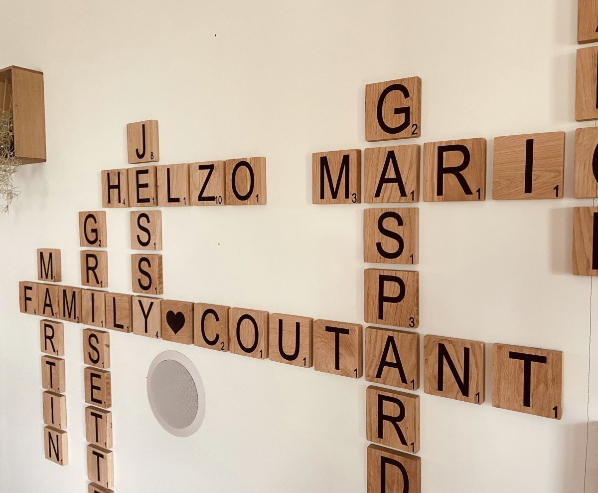 Lettres Scrabble en Chêne Massif - Wood Work